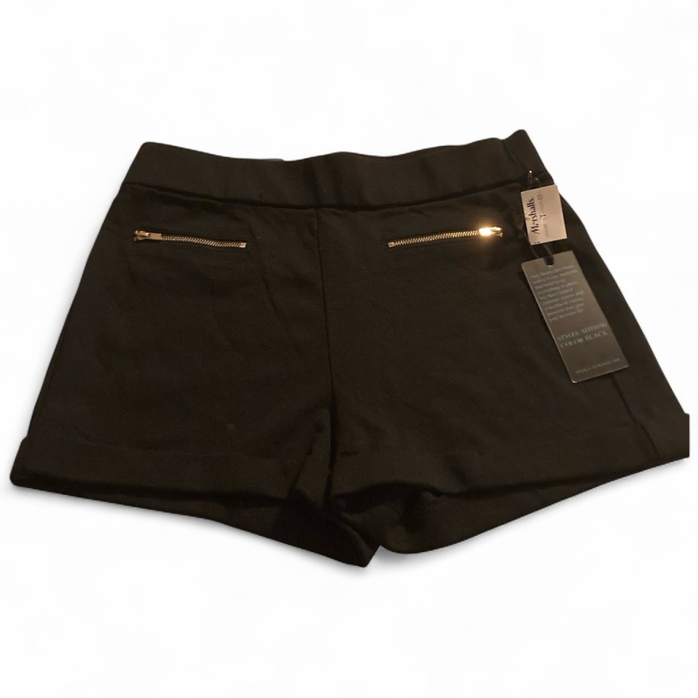 NWT Ci Sono Black High Waist Women's Stretch Point Shorts Size Medium